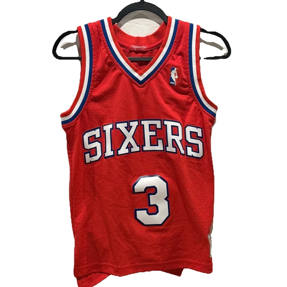 Mitchell and Ness Allen Iverson 76ers Jersey Women's Red